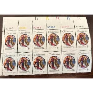 Scott # 1507 - US Plate Block Of 12 - Raphael Madonna & Child - MNH - 1973